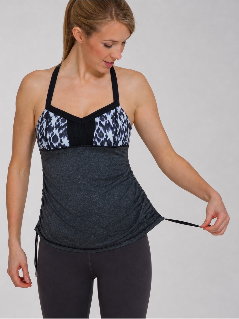 Lululemon Hot Class Tank Top Cross Back Gray